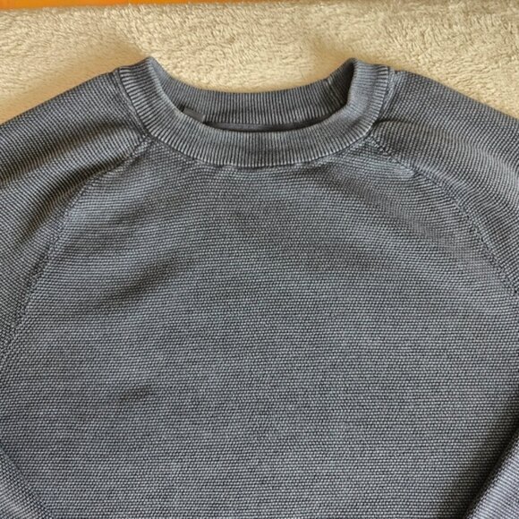 Hudson long sleeve textured cotton crew neck shirt size large - Picture 3 of 13